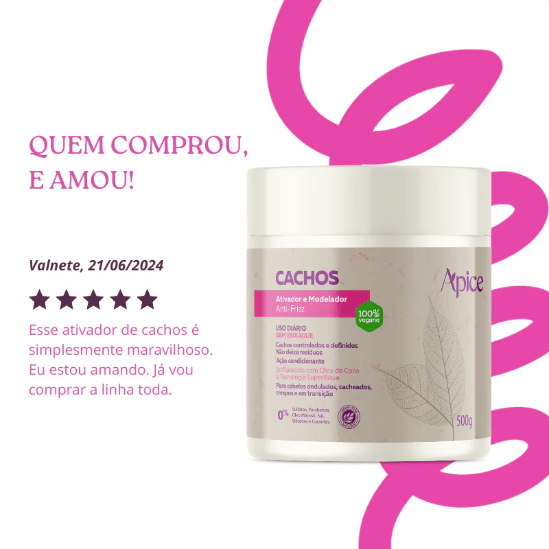 Ativador e Modelador Anti-Frizz Cachos 500g - Image 5