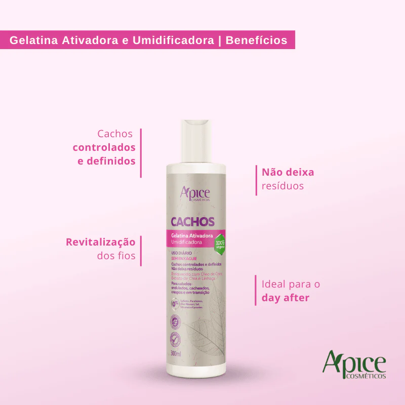 Kit Ativador e Modelador Cachos, Gelatina Ativadora Cachos e Perfume Crystal Romance (3 itens) - Image 4