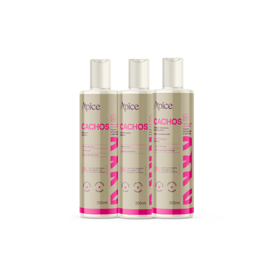 Kit Cachos Essence - Shampoo, Condicionador e Gelatina (3 ITENS)