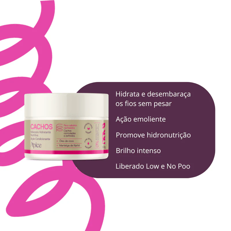 Kit Cachos Essence - Shampoo, Condicionador, Gelatina, Refil Ativador e Máscara (5 ITENS) - Image 5