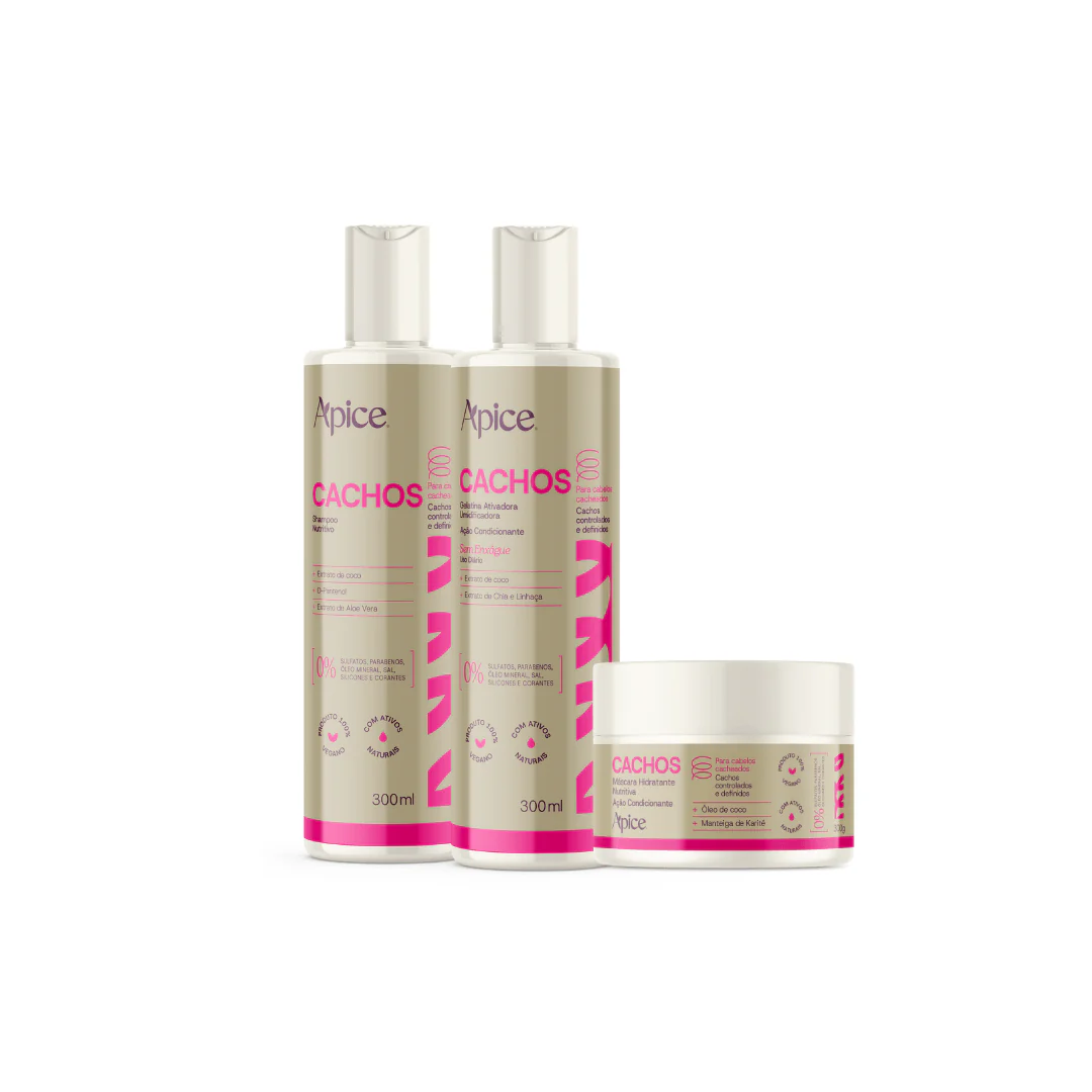 Kit Cachos Essence - Shampo, Gelatina e Máscara  (3 itens)