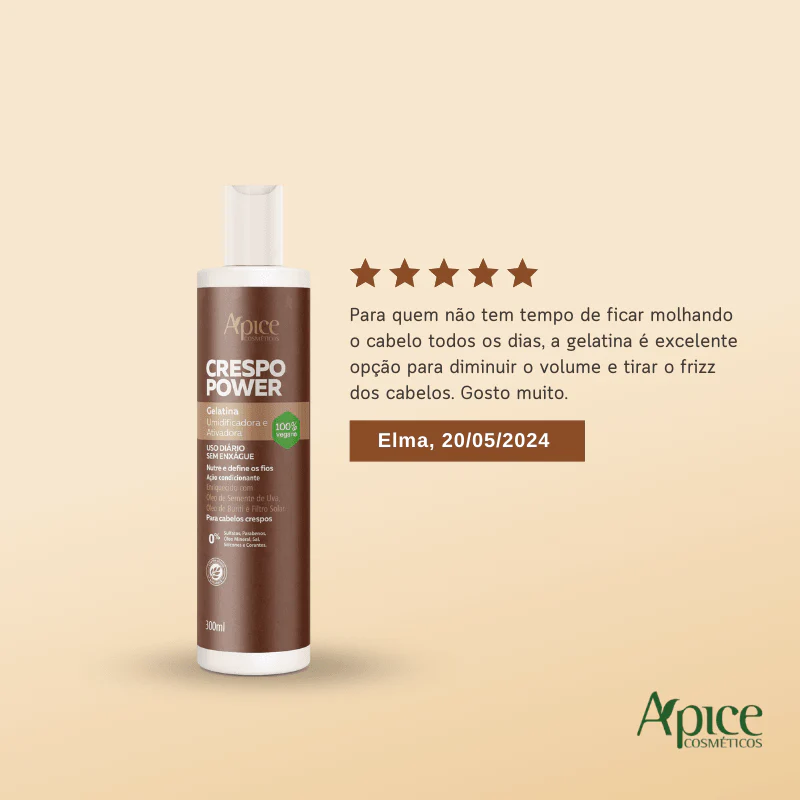 Kit Crespo Power - Co Wash, Condicionador, Gelatina, Máscara e Creme de Pentear (5 ITENS) - Image 13