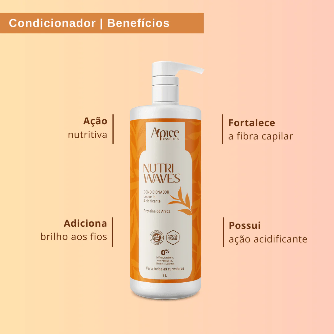 Kitão Onduladas Nutri Waves Completo - Shampoo, Condicionador, Creme de Pentear, Gelatina e Máscara (9 itens) - Image 11