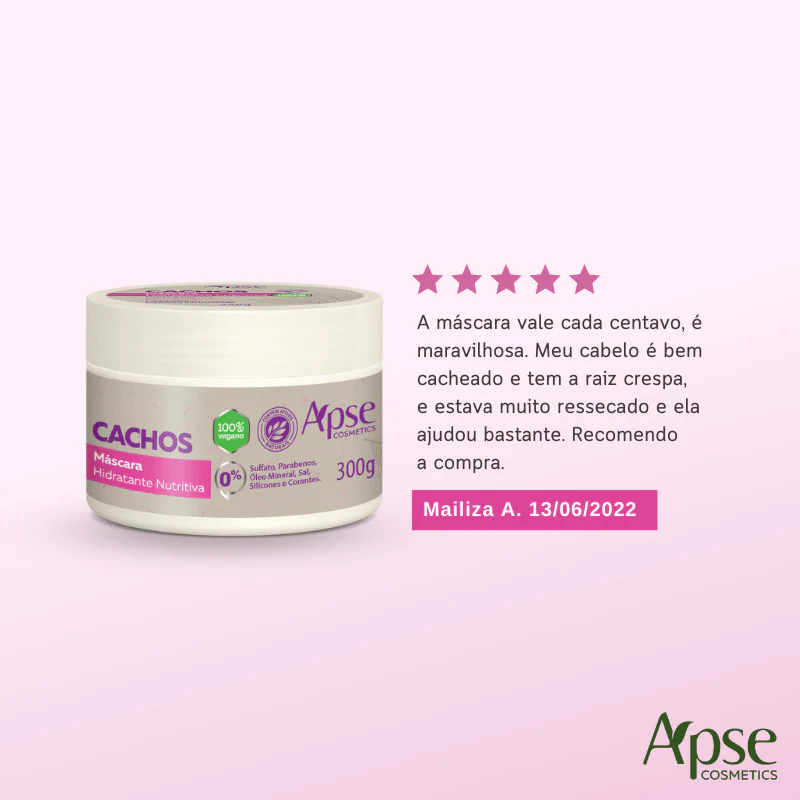 Máscara Cachos Hidratante Nutritiva 300g - Tratamento Condicionante - Image 3