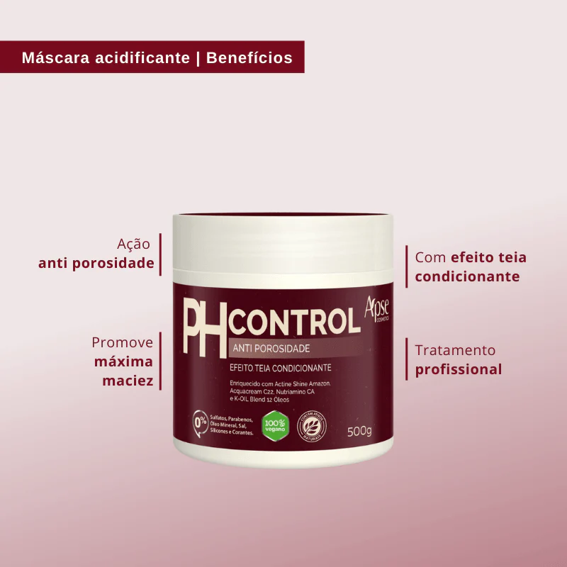 Tratamento Anti Porosidade PH CONTROL 500 gr - Máscara Acidificante Tratamento Condicionante - Image 5